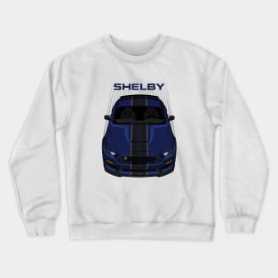 Ford Mustang Shelby GT350 2015 - 2020 - Kona Blue - Black Stripes Crewneck Sweatshirt